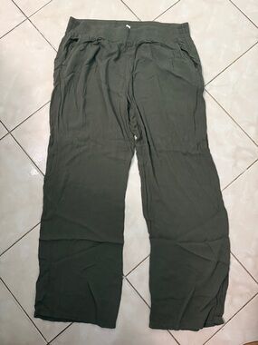 Women’s Olive Green Casual Drawstring Pants